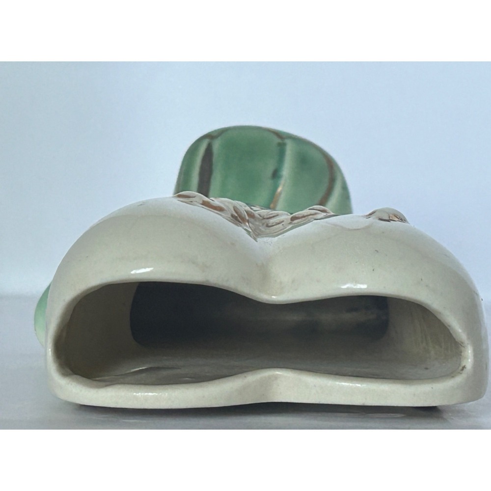 Vintage Ceramic Wall Pocket Vase – Floral Design – Made in USA – 6" - Picture 5 of 13
